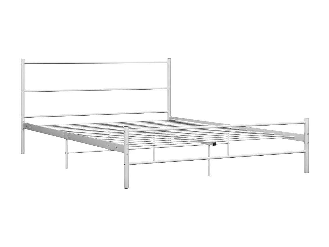 Cama 140x200 cm de metal blanco ES99201