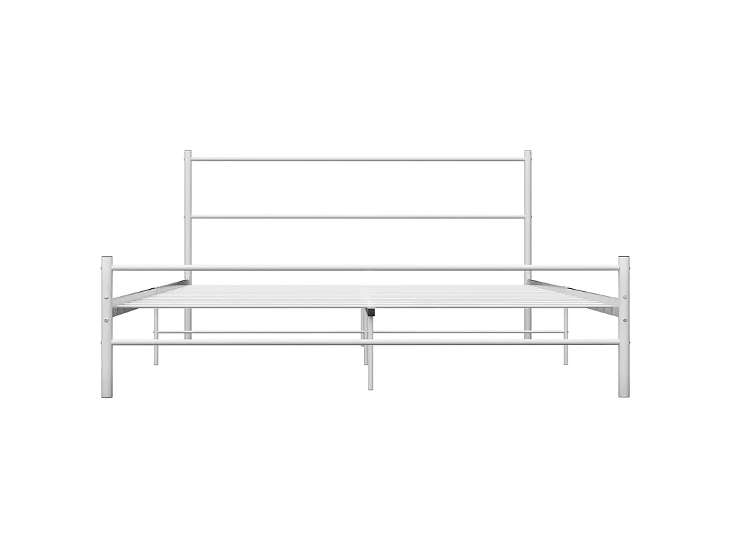 Cama 140x200 cm de metal blanco ES99201