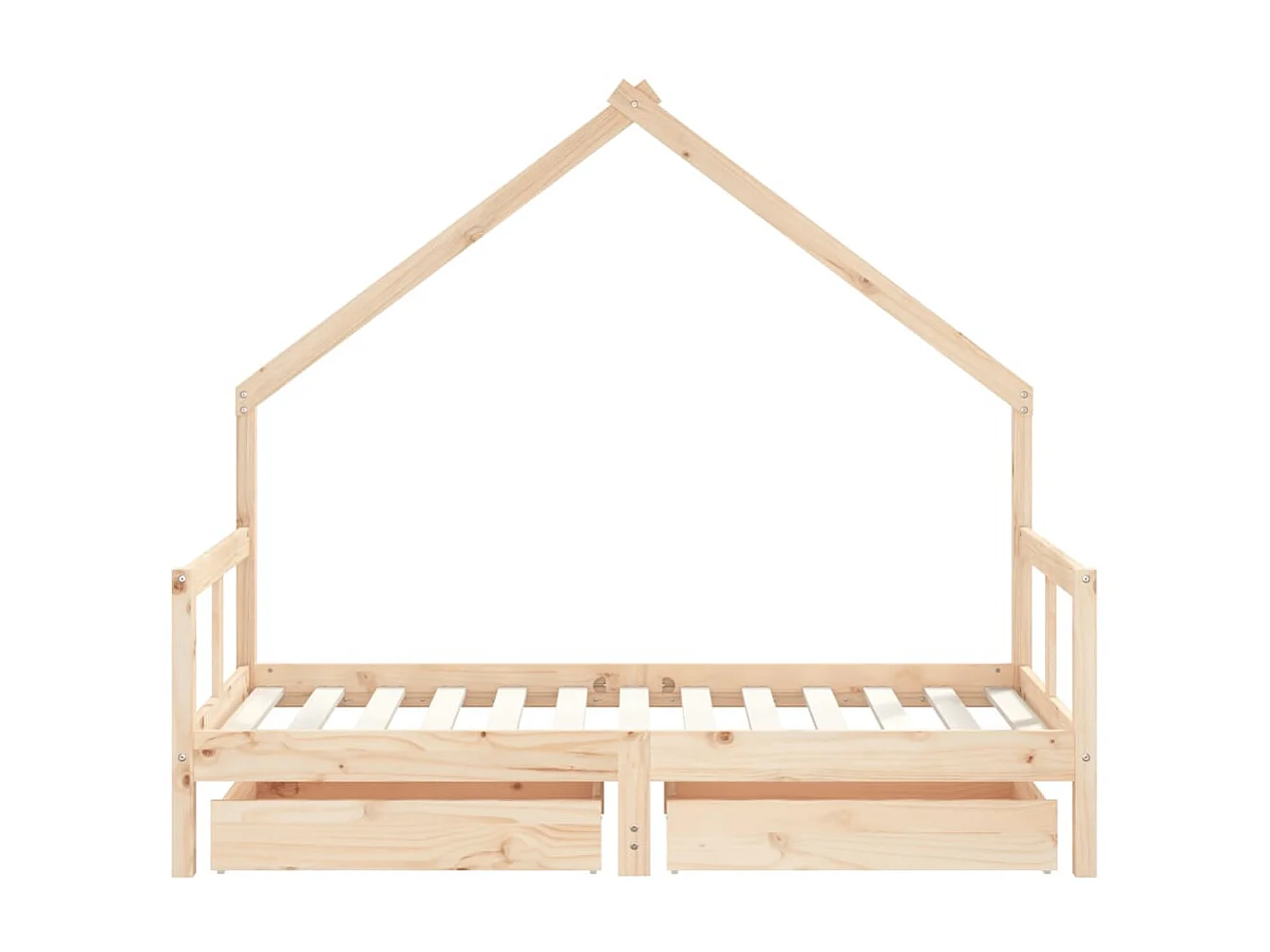 Lit-80x160 cm pour enfant et tiroirs bois de pin massif EGGB88754