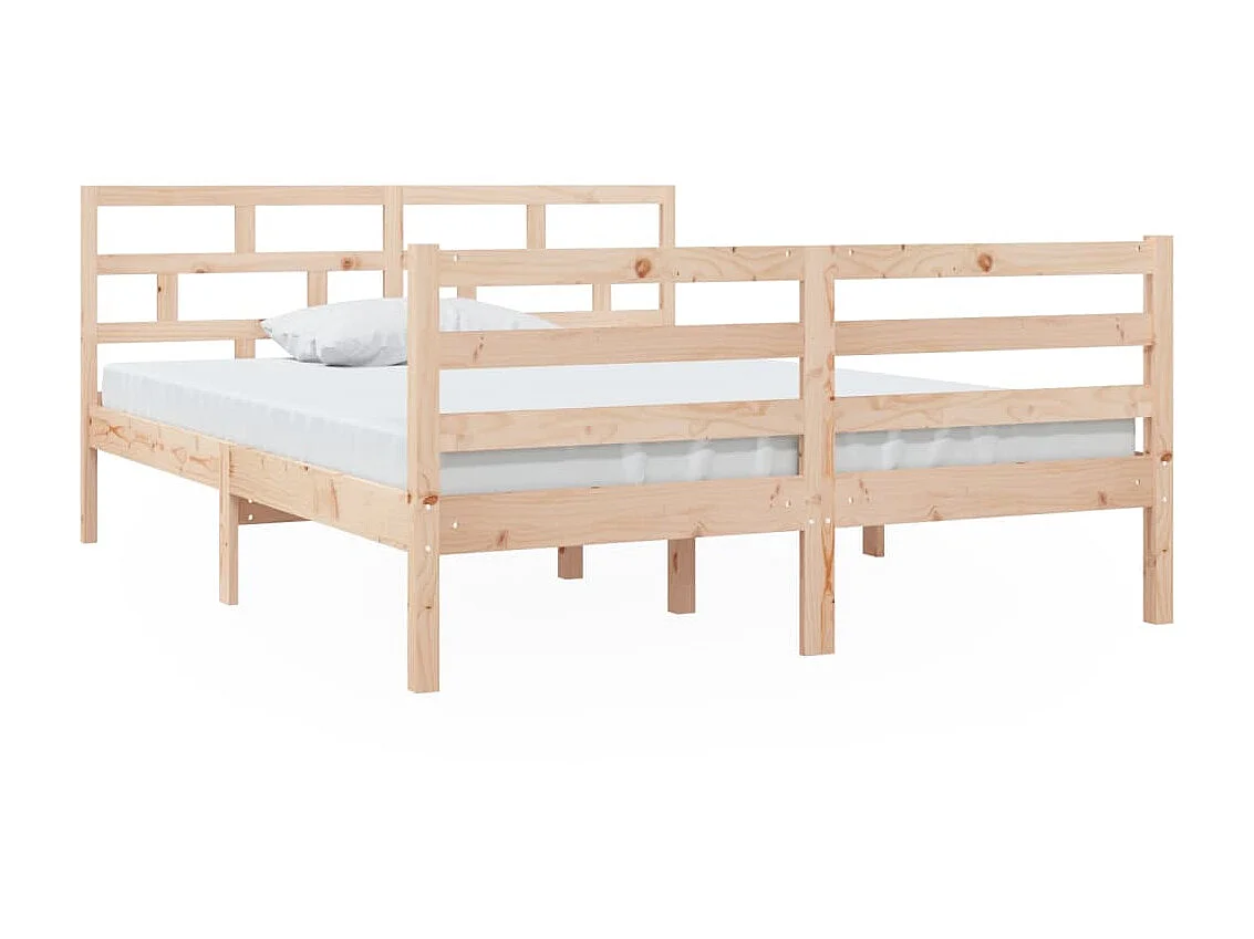 Lit-140x190 cm Bois massif EGGB92204