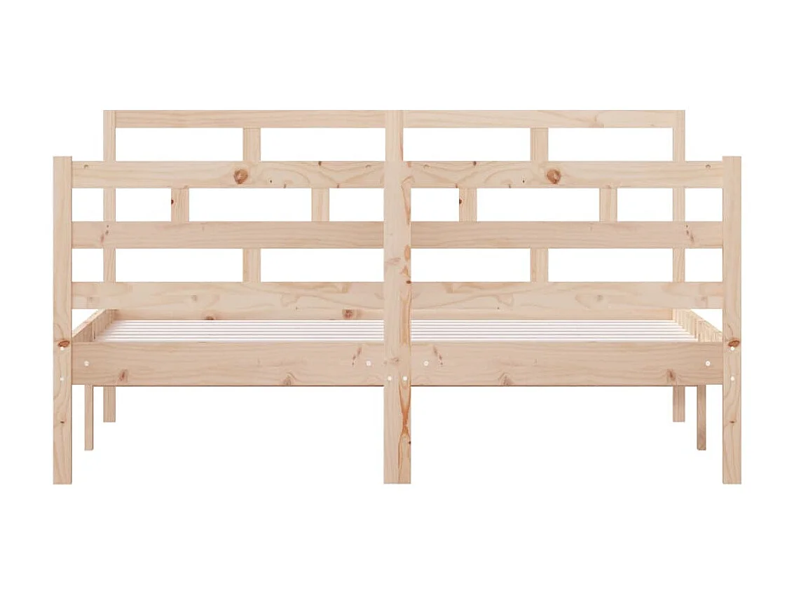 Lit-140x190 cm Bois massif EGGB92204