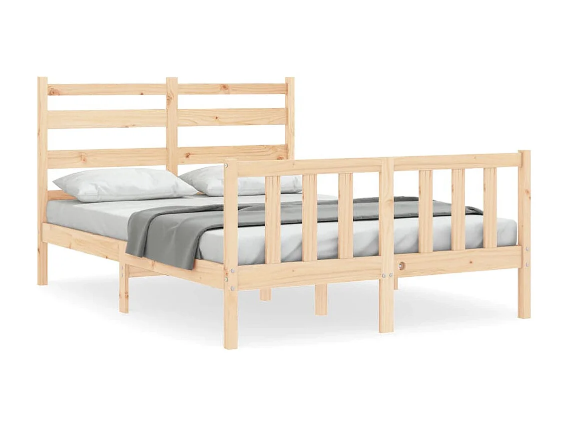 Cama com cabeceira 120x200 cmmadeira maciça PT416535