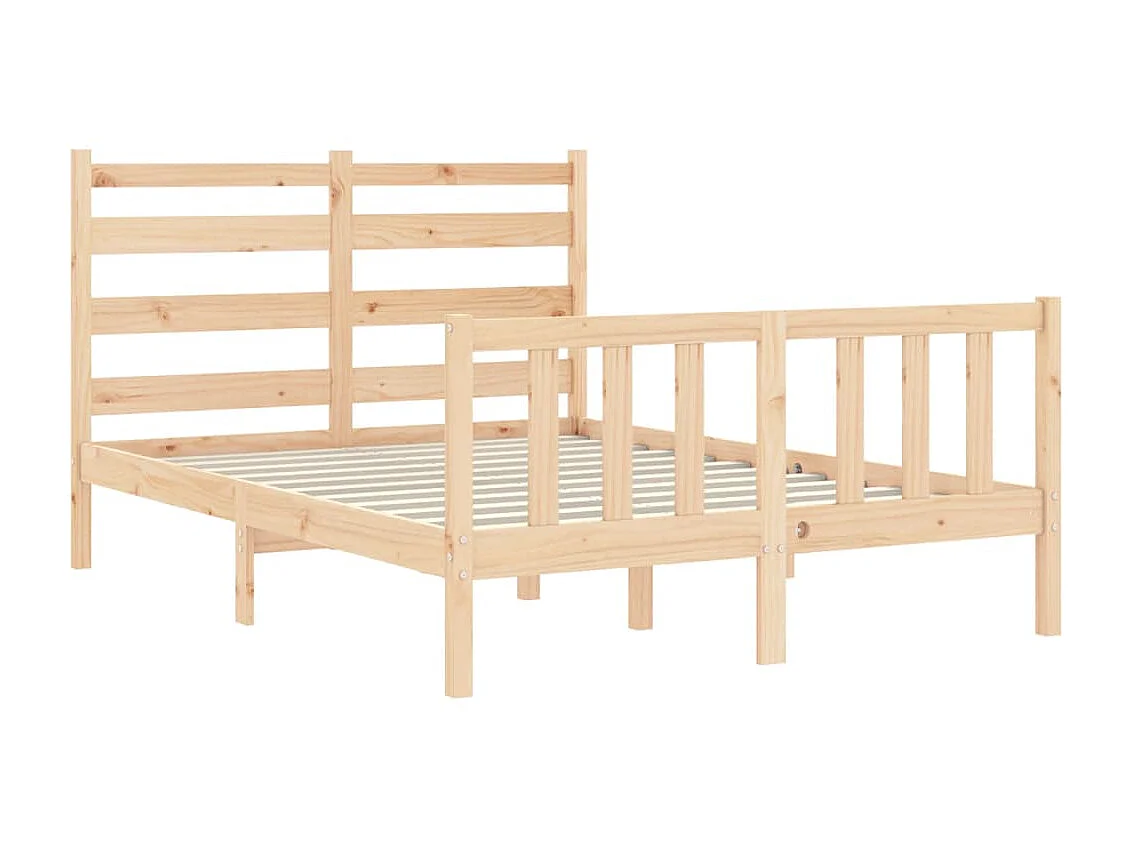 Cama com cabeceira 120x200 cmmadeira maciça PT416535