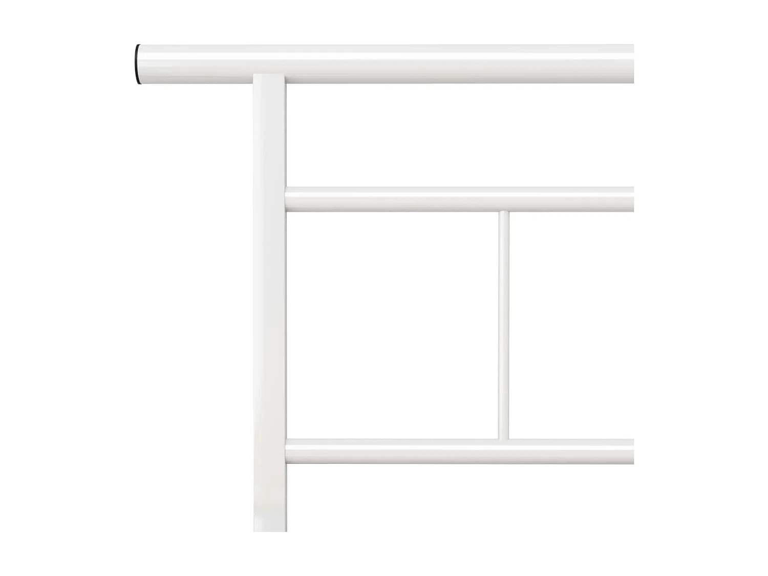 Lit-200x200 cm Blanc Métal EGGB48581