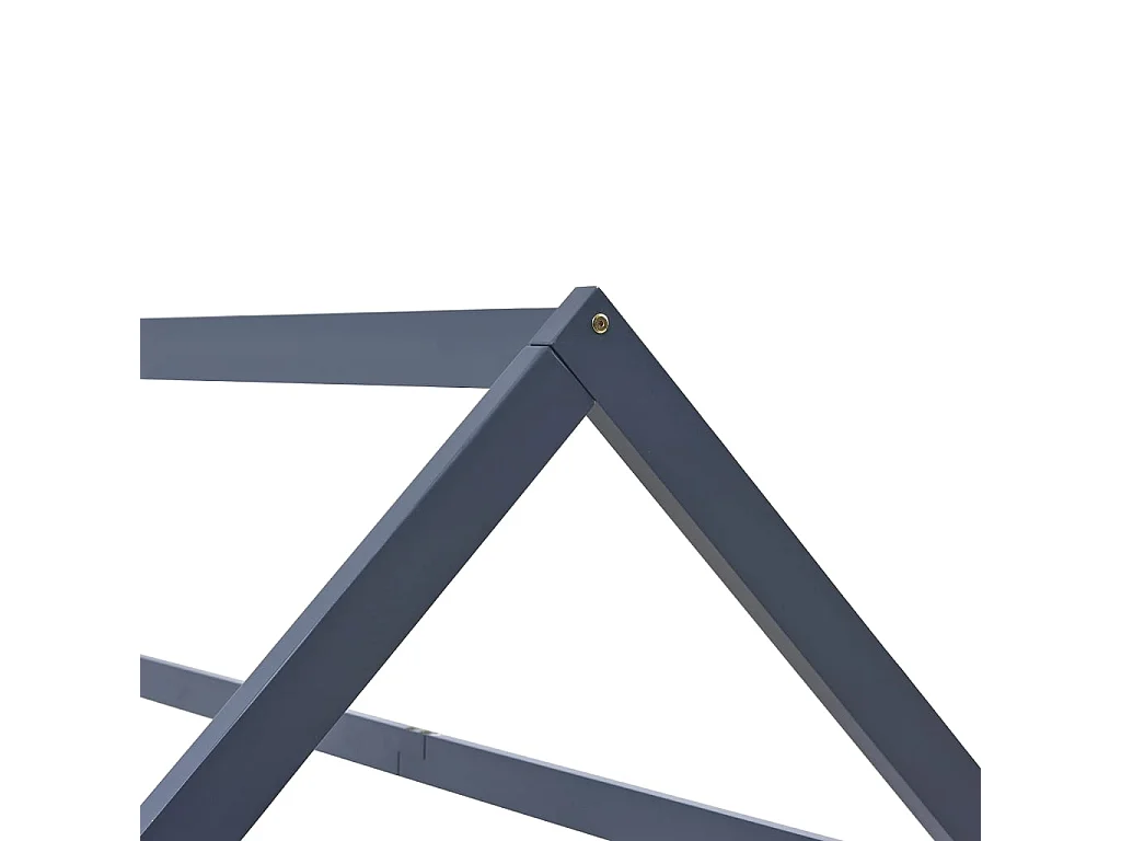 Lit-90x200 cm d'enfant Gris Bois de pin massif EGGB92842