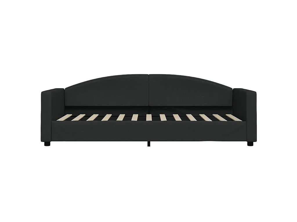 Cama 90x200 cm tela negro ES25795