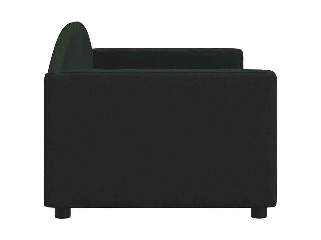 Cama 90x200 cm tela negro ES25795