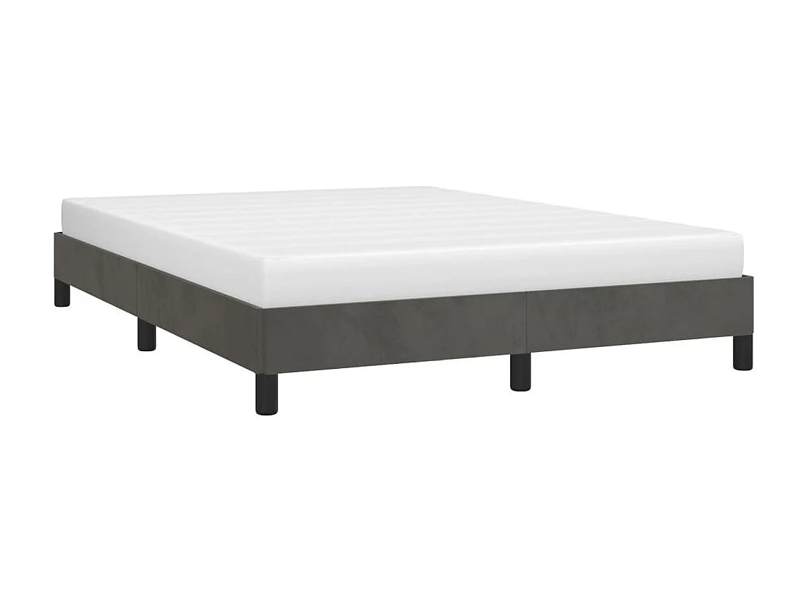 Cama 140x190 cm veludo cinzento-escuro PT247332