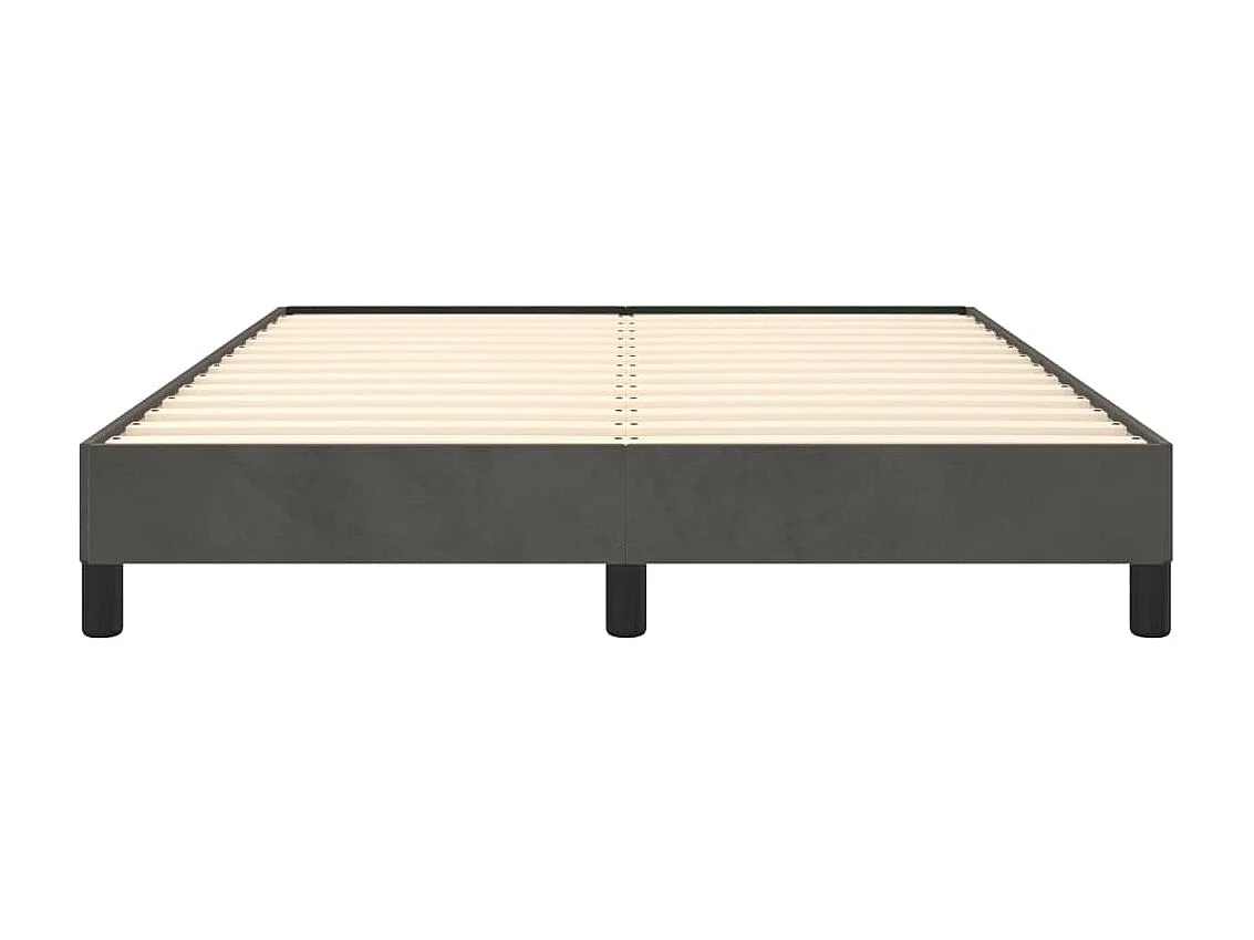 Lit-140x190 cm Gris foncé Velours EGGB10239