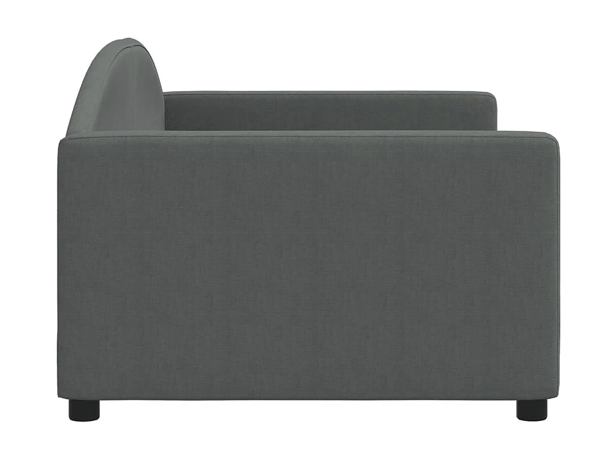 Lit-90x190 cm de repos gris foncé tissu EGGB34971