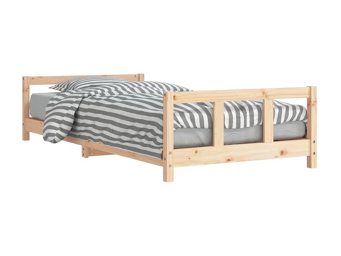 Lit-90x190 cm pour enfant Bois de pin massif EGGB81270