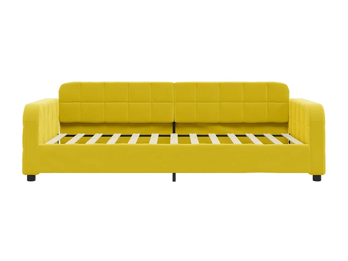 Lit-90x200 cm de repos jaune velours EGGB50366