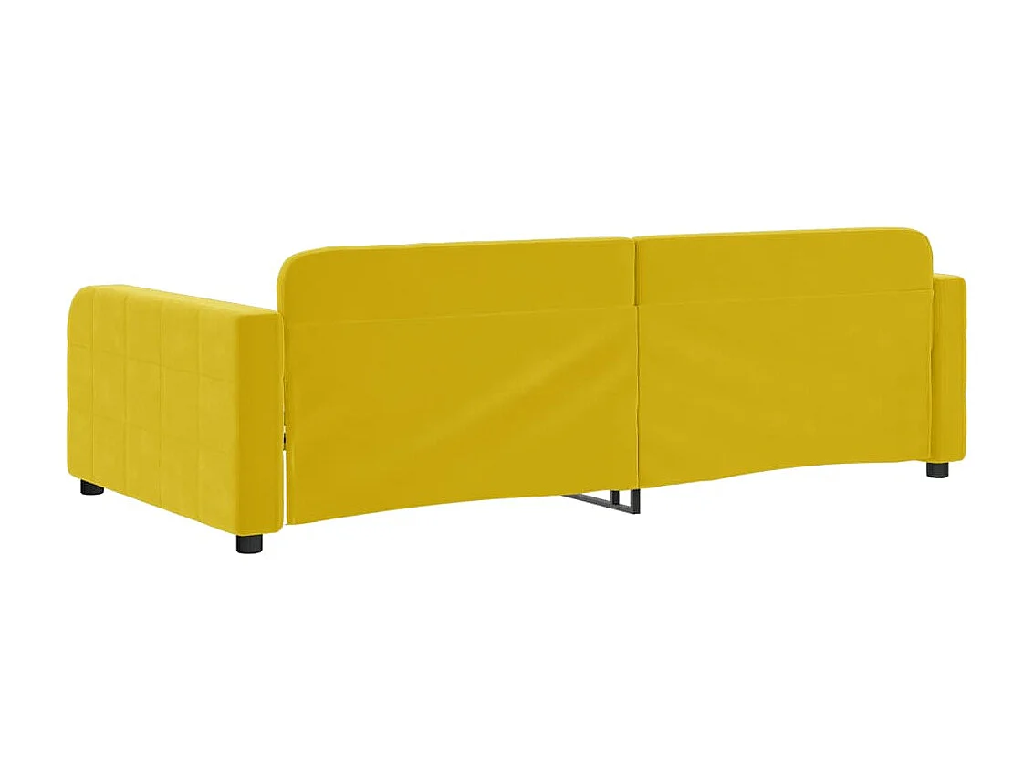 Lit-90x200 cm de repos jaune velours EGGB50366