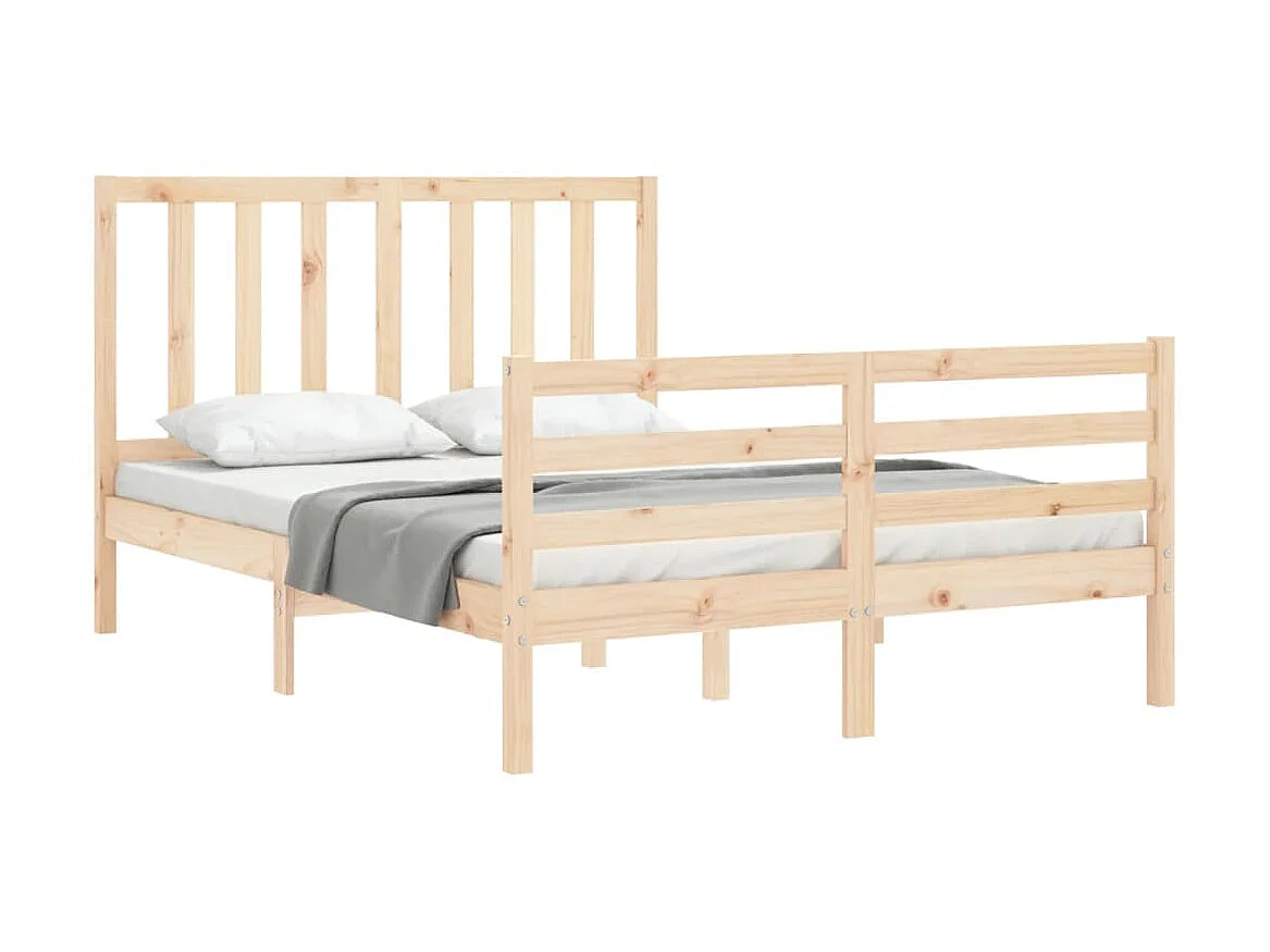 Lit-120x190 cm avec tête de lit petit double bois massif EGGB45591