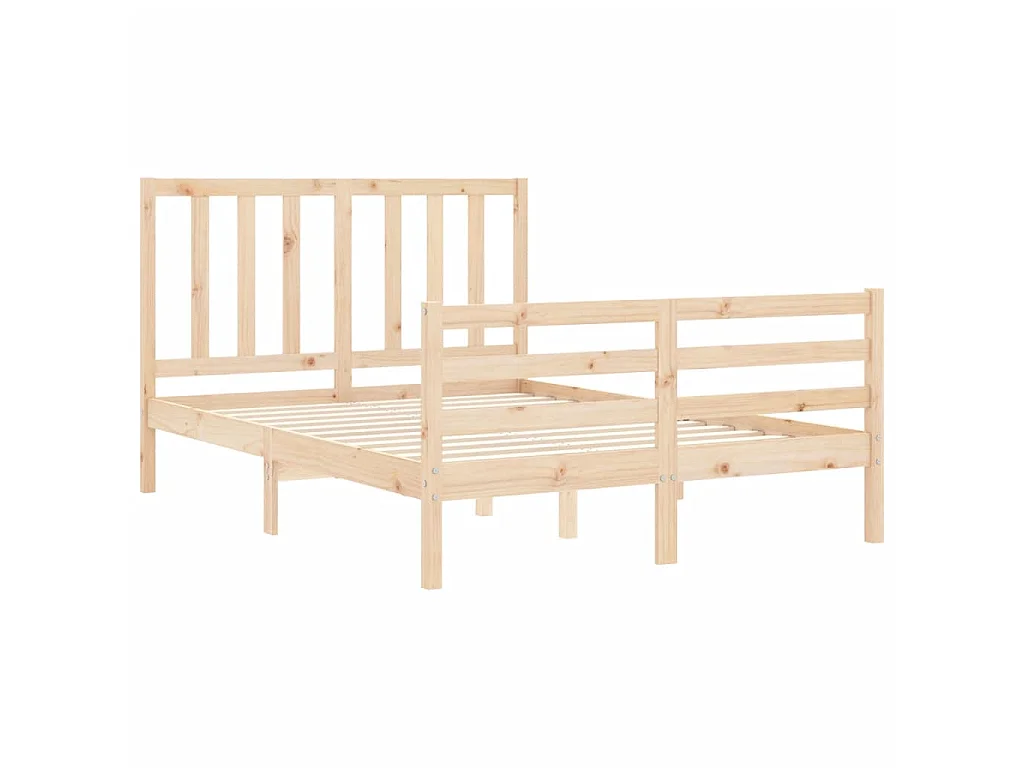 Lit-120x190 cm avec tête de lit petit double bois massif EGGB45591