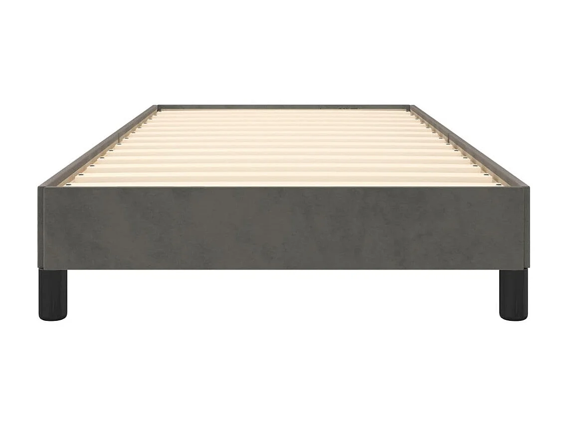 Lit-90x190 cm Gris foncé Velours EGGB26305