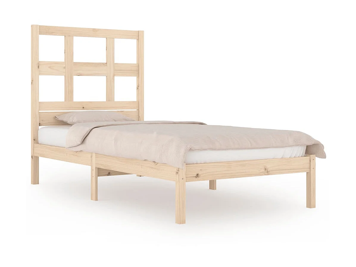 Lit-90x190 cm bois de pin massif simple EGGB24932