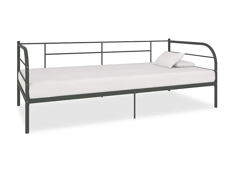 Lit-90x200 cm de repos Gris Métal EGGB96247