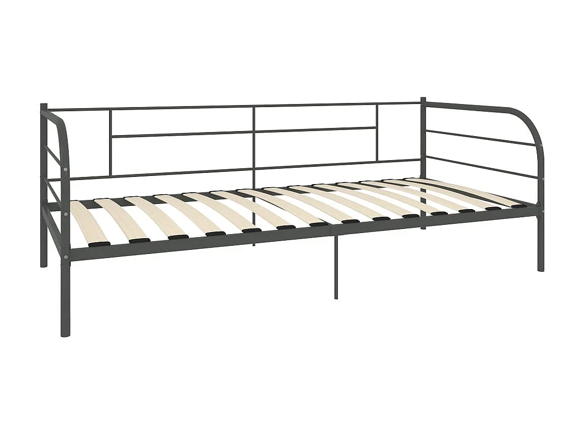 Lit-90x200 cm de repos Gris Métal EGGB96247