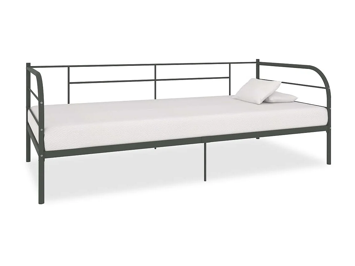 Lit-90x200 cm de repos Gris Métal EGGB96247
