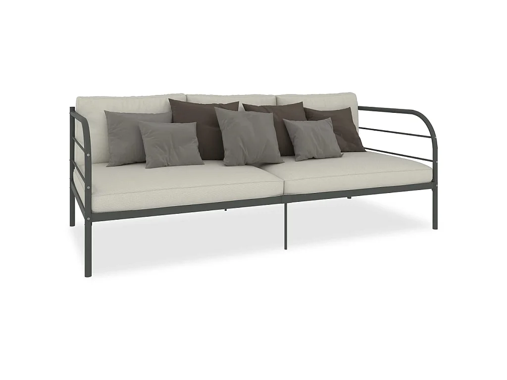 Lit-90x200 cm de repos Gris Métal EGGB96247