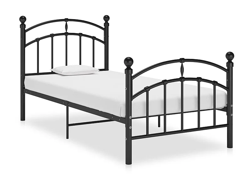 Cama 100x200 cm de metal negro ES53068