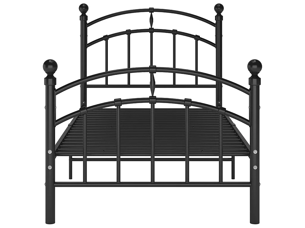 Cama 100x200 cm de metal negro ES53068