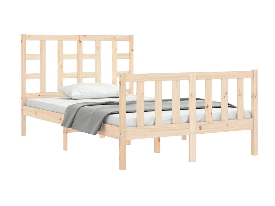 Lit-120x190 cm avec tête de lit petit double bois massif EGGB23367