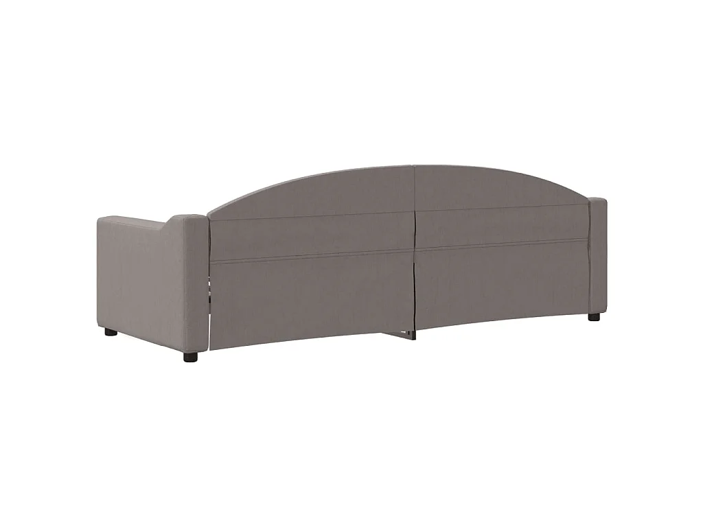 Lit-80x200 cm de repos taupe tissu EGGB23658