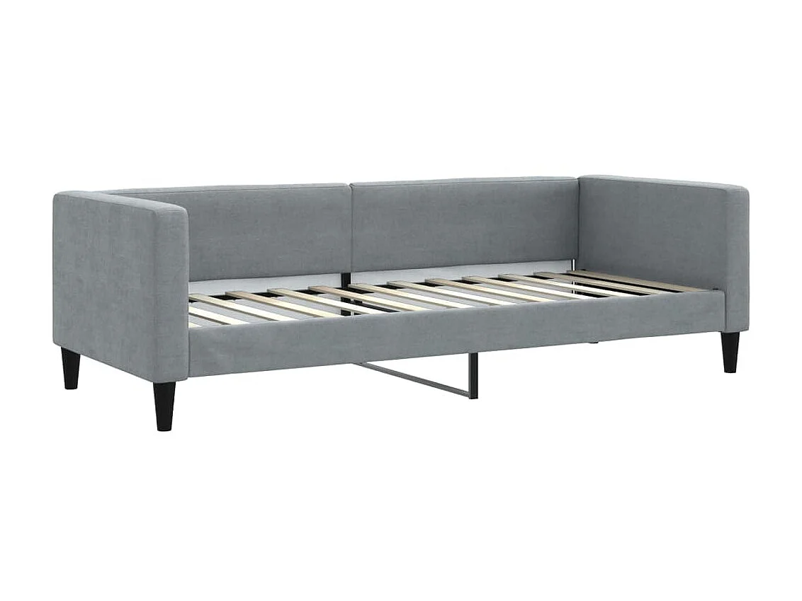 Sofá-cama 80x200 cm tecido cinzento-claro PT298923