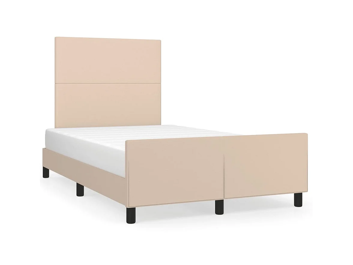 Lit-120x200 cm avec tête de lit Cappuccino Similicuir EGGB46533