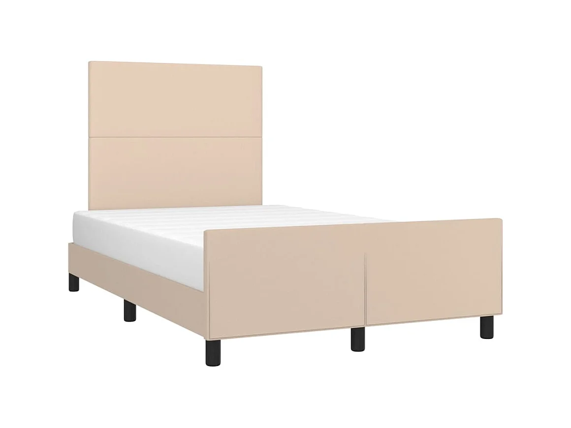 Lit-120x200 cm avec tête de lit Cappuccino Similicuir EGGB46533