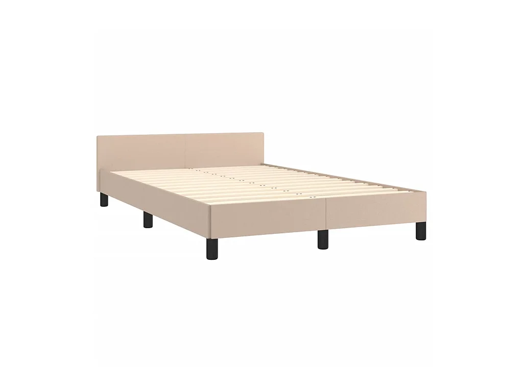 Lit-120x200 cm avec tête de lit Cappuccino Similicuir EGGB46533