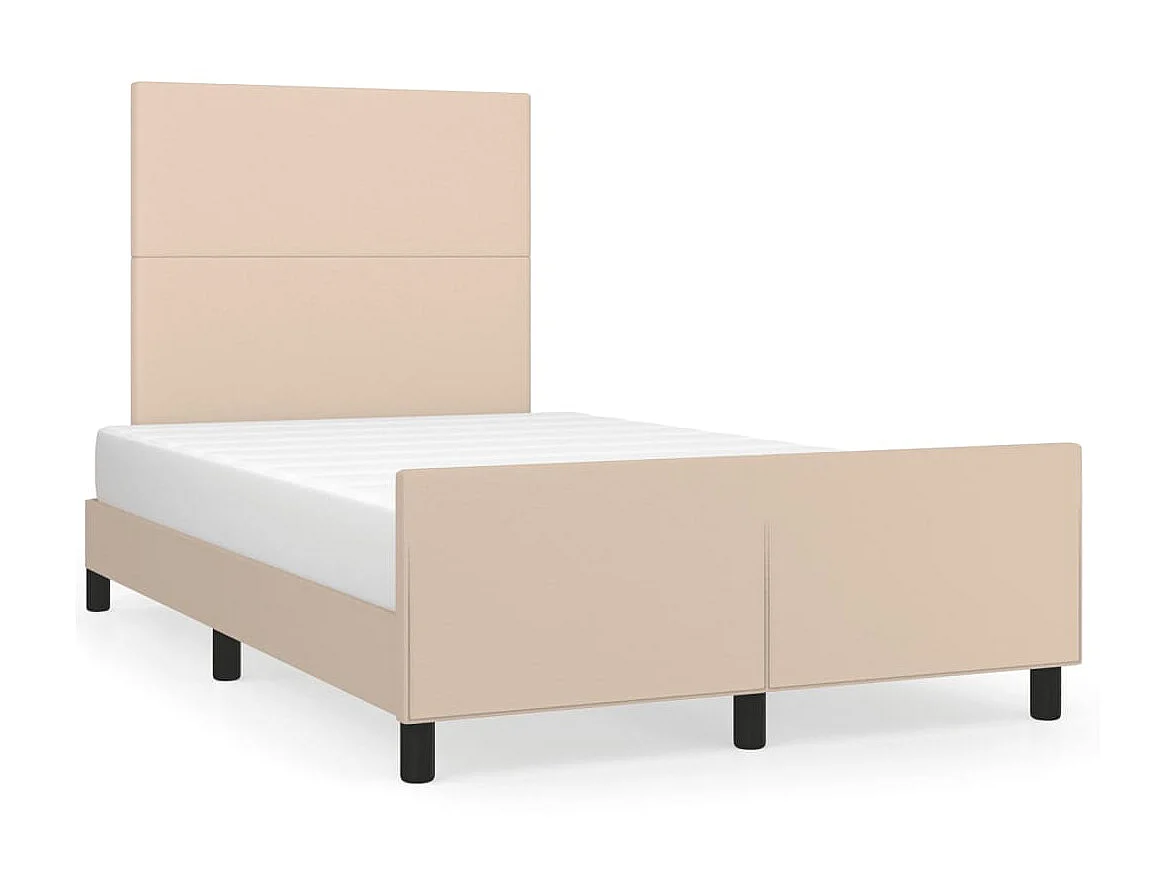 Lit-120x200 cm avec tête de lit Cappuccino Similicuir EGGB46533