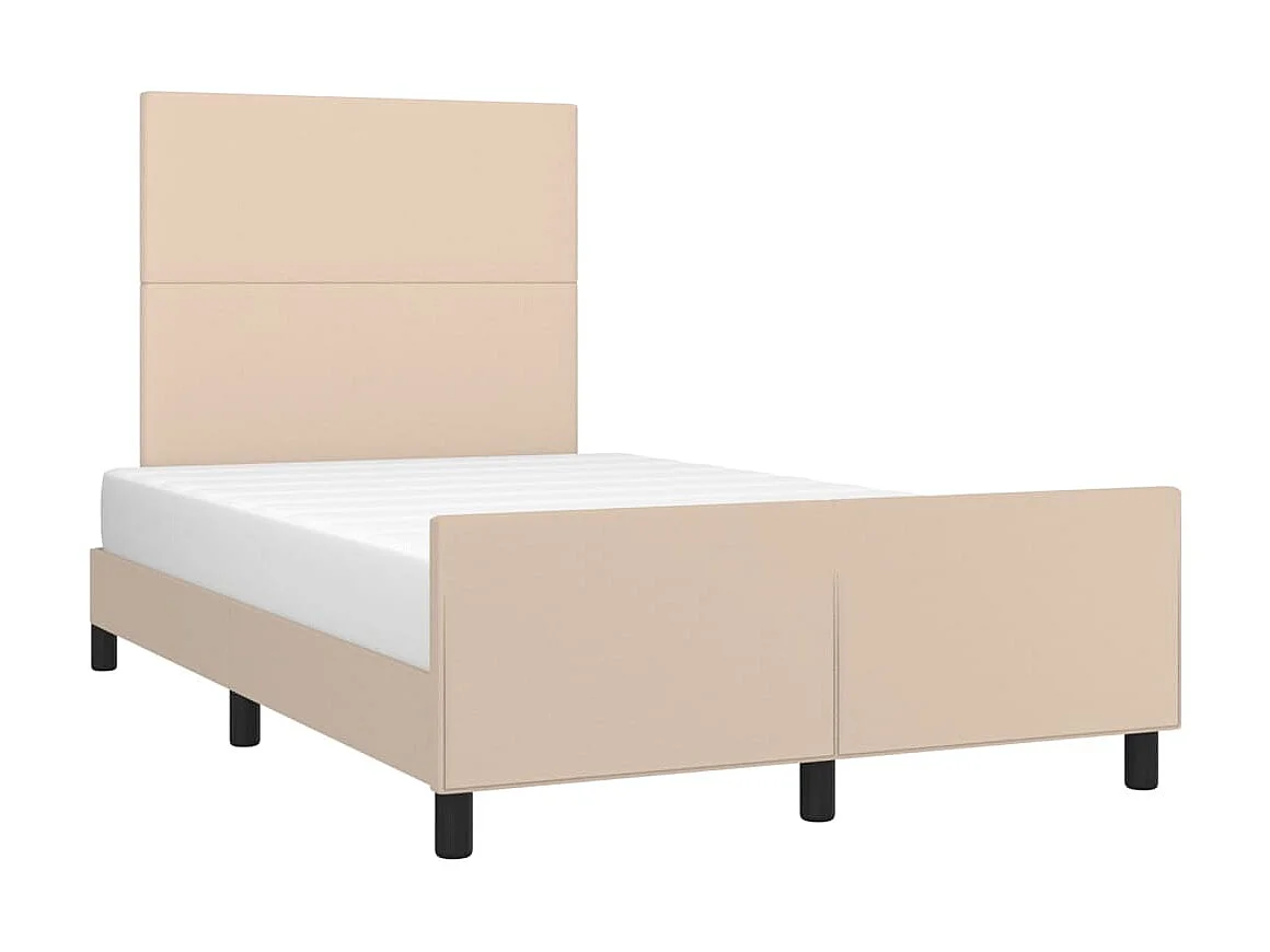 Lit-120x200 cm avec tête de lit Cappuccino Similicuir EGGB46533