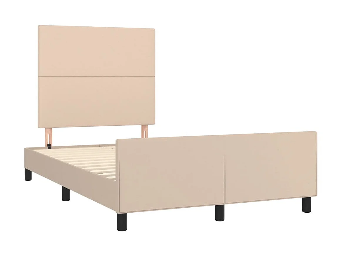 Lit-120x200 cm avec tête de lit Cappuccino Similicuir EGGB46533