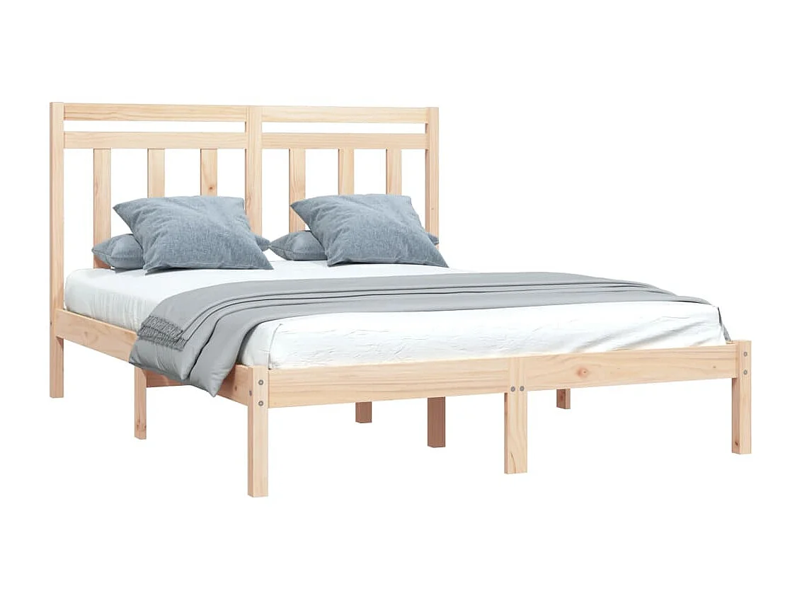 Cama 120x200 cm madera maciza de pino ES56789