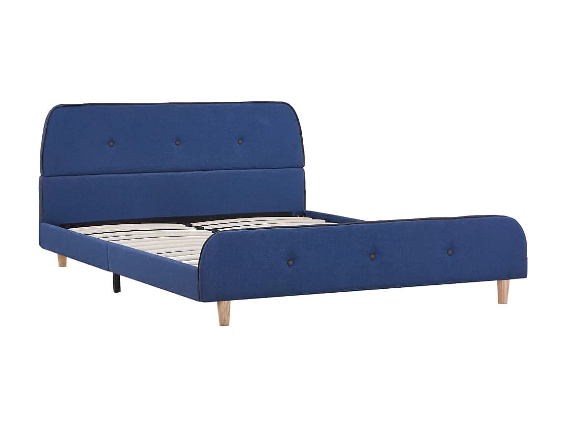 Cama 140x200 cm tecido azul PT746305
