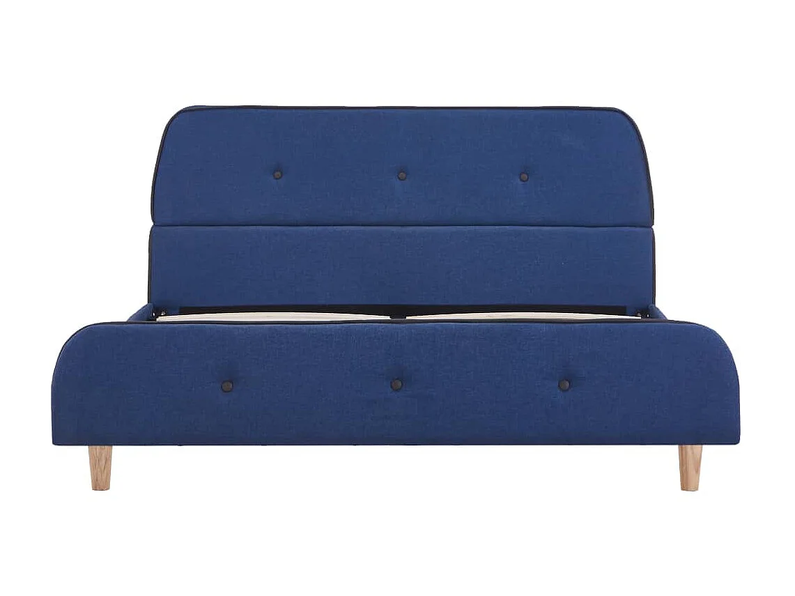Cama 140x200 cm tecido azul PT746305