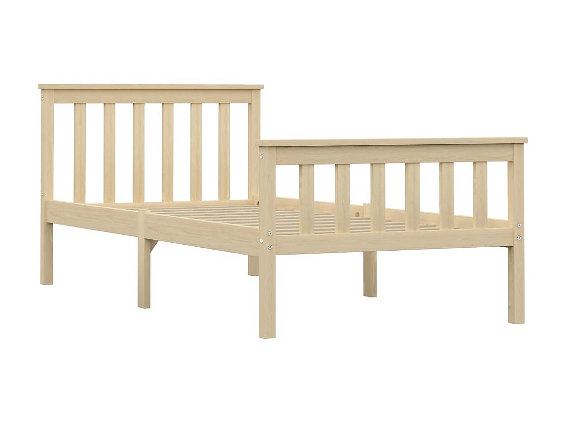 Lit-100x200 cm bois clair bois de pin massif EGGB50482