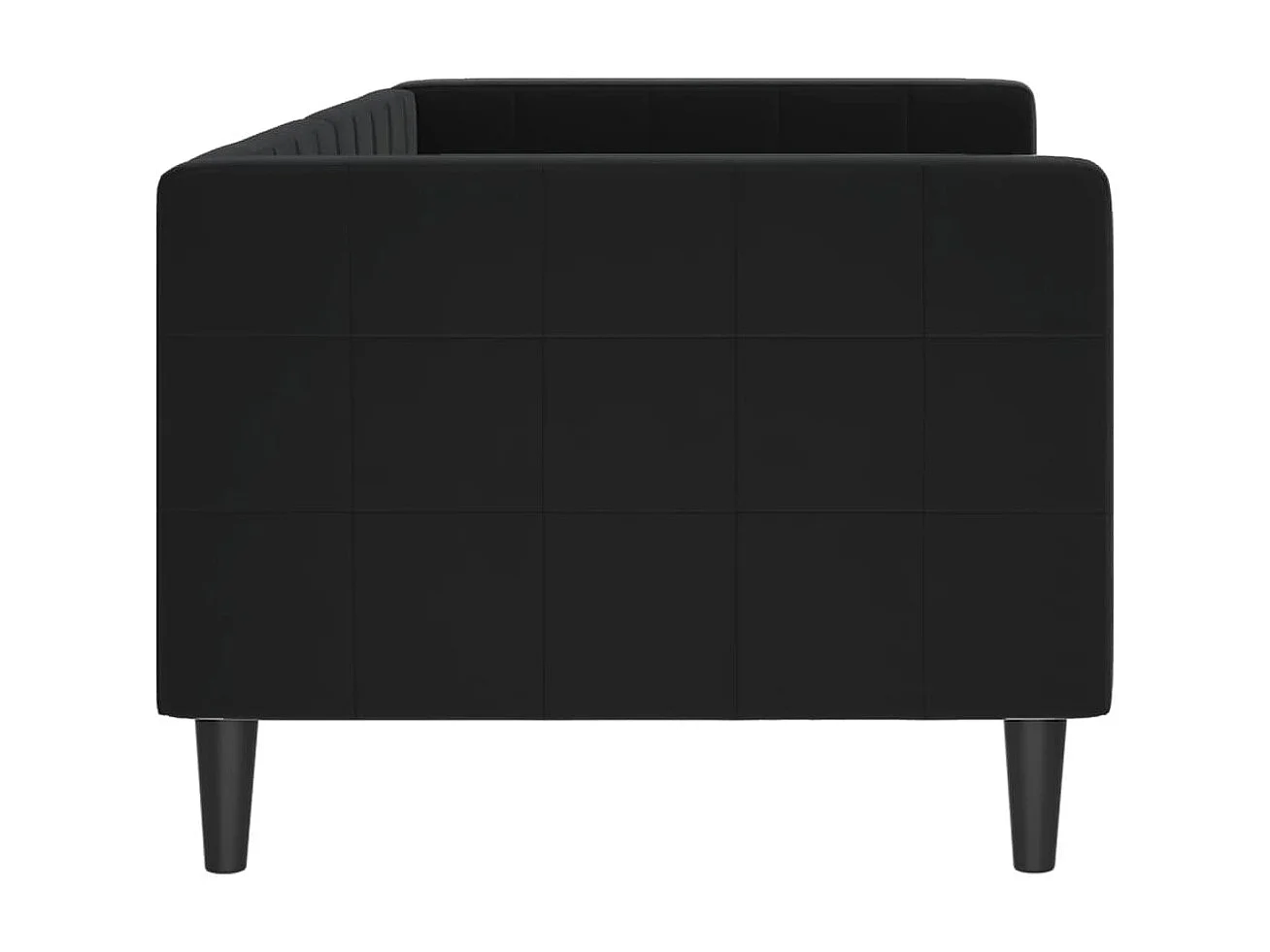 Lit-80x200 cm de repos noir velours EGGB25456