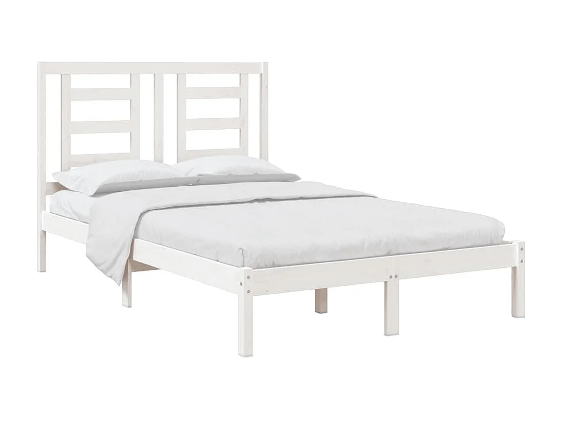 Cama 120x200 cm madera maciza de pino blanco ES57819