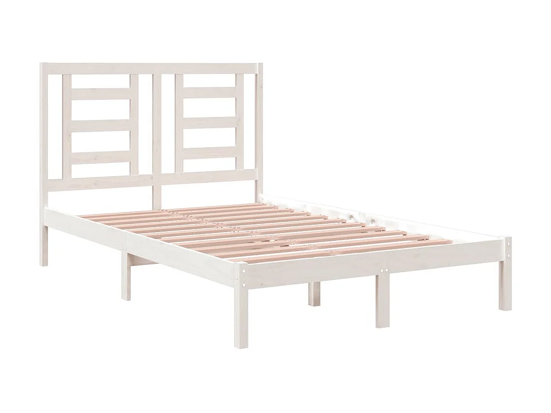 Cama 120x200 cm madera maciza de pino blanco ES57819