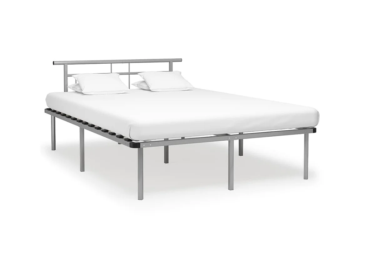 Lit-140x200 cm Gris Métal EGGB41013