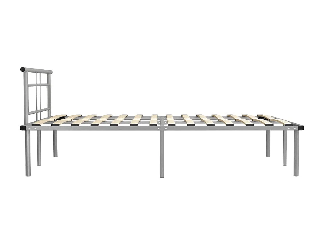 Lit-140x200 cm Gris Métal EGGB41013