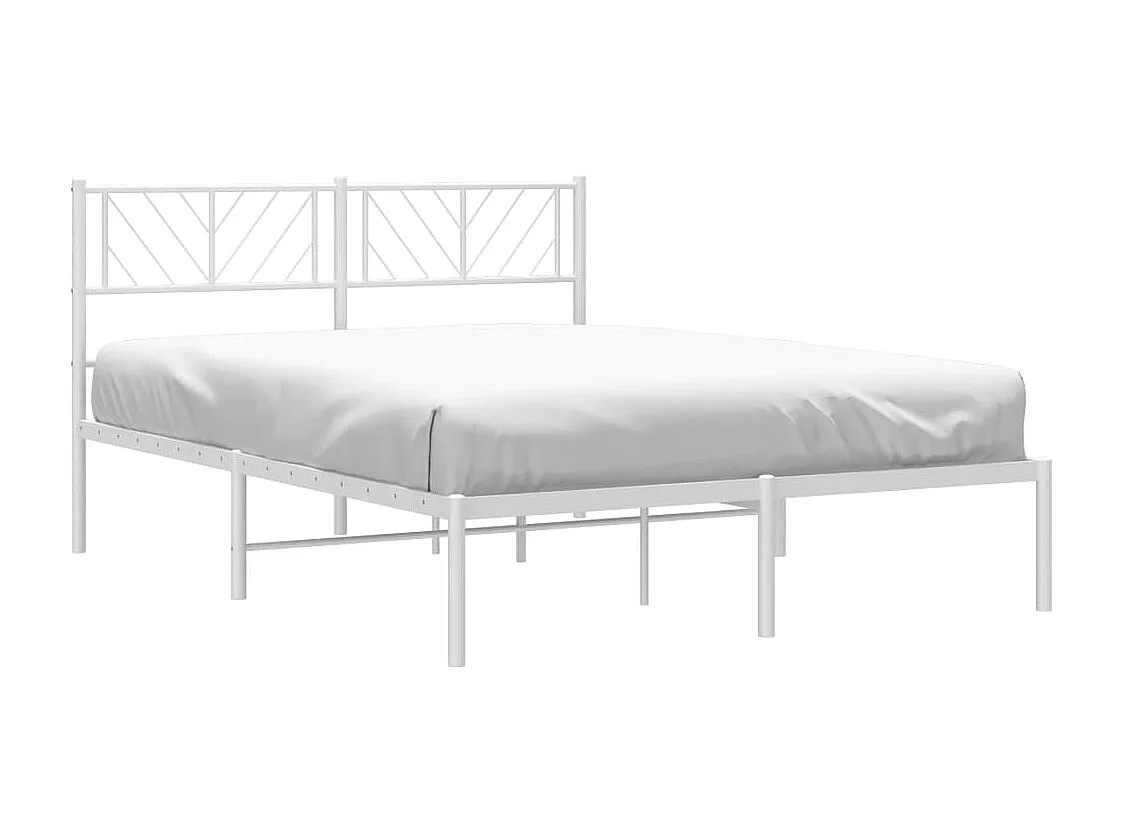 Cama com cabeceira 120x190 cm metal branco PT206547
