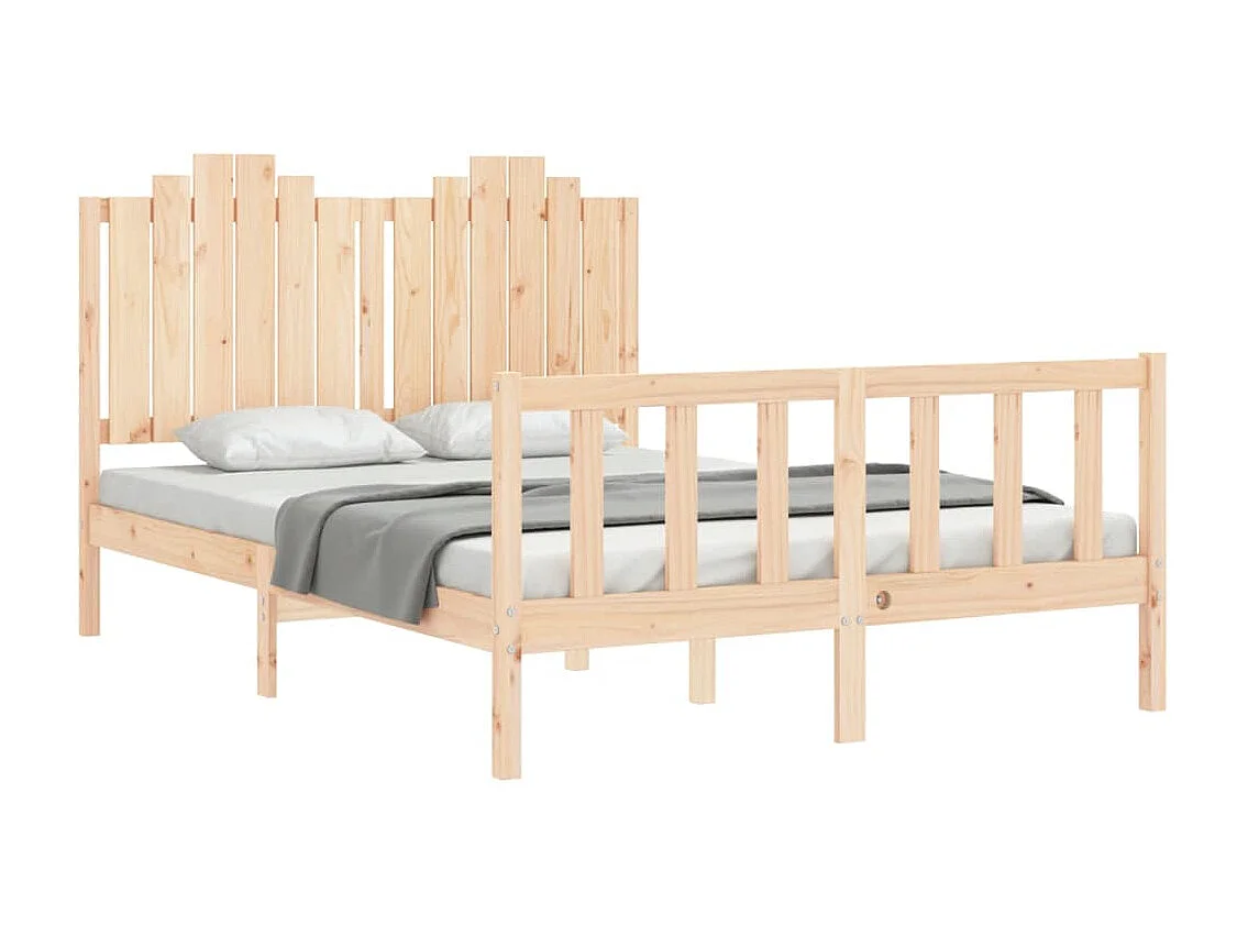 Lit-140x200 cm avec tête de lit bois massif EGGB14269