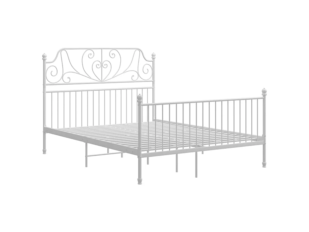 Cama metal 160x200 cm branco PT610154