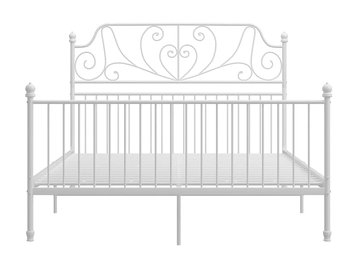 Cama metal 160x200 cm branco PT610154