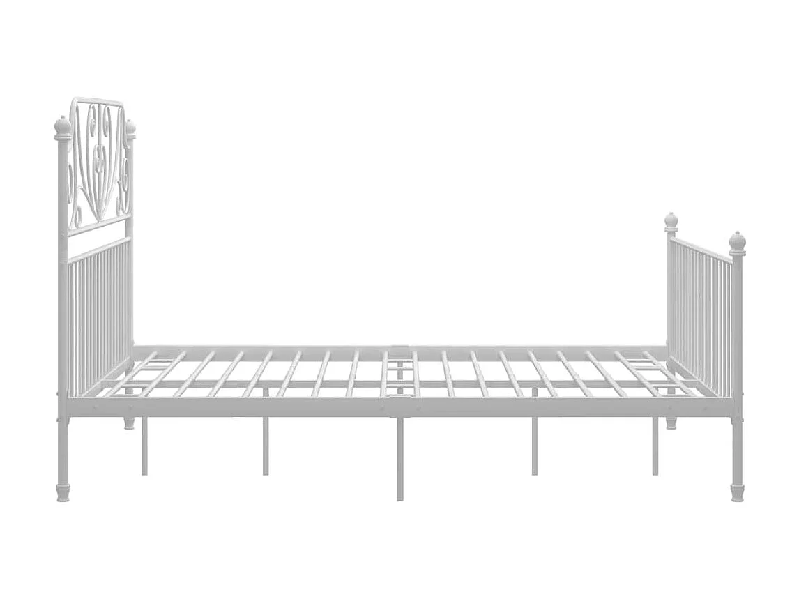 Cama metal 160x200 cm branco PT610154